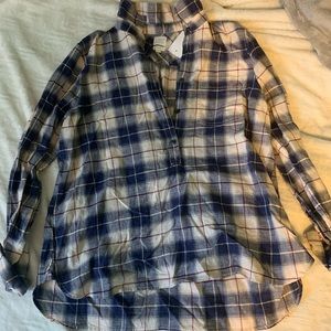 J. Crew Half Button Down Flannel